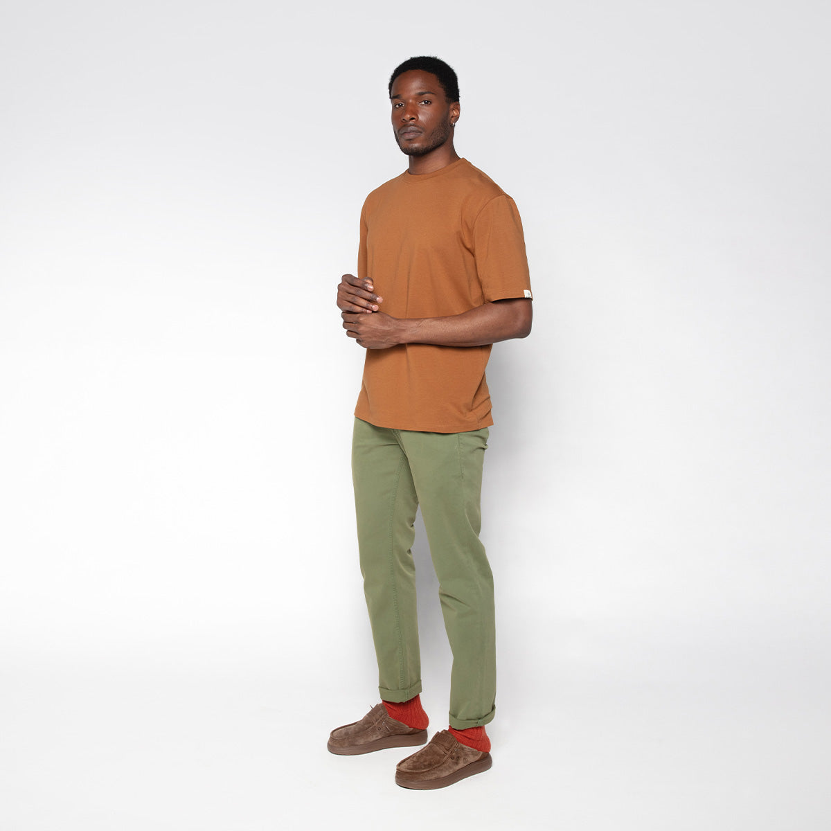 Chino 702 Taglio dritto Comfort Verde militare Uomo SERGE BLANCO