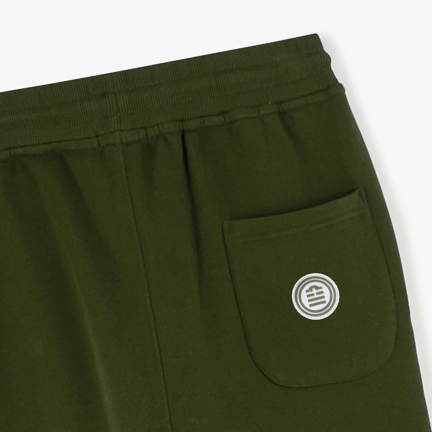 Pantaloni da jogging in felpa spazzolata verde militare in cotone da uomo SERGE BLANCO
