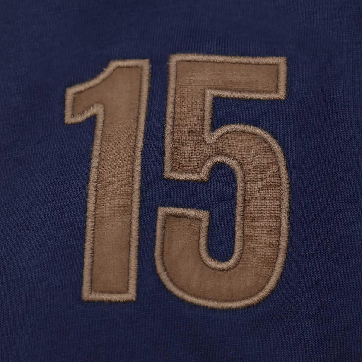 Polo a maniche lunghe in cotone blu navy Lounes da uomo in serge bianco