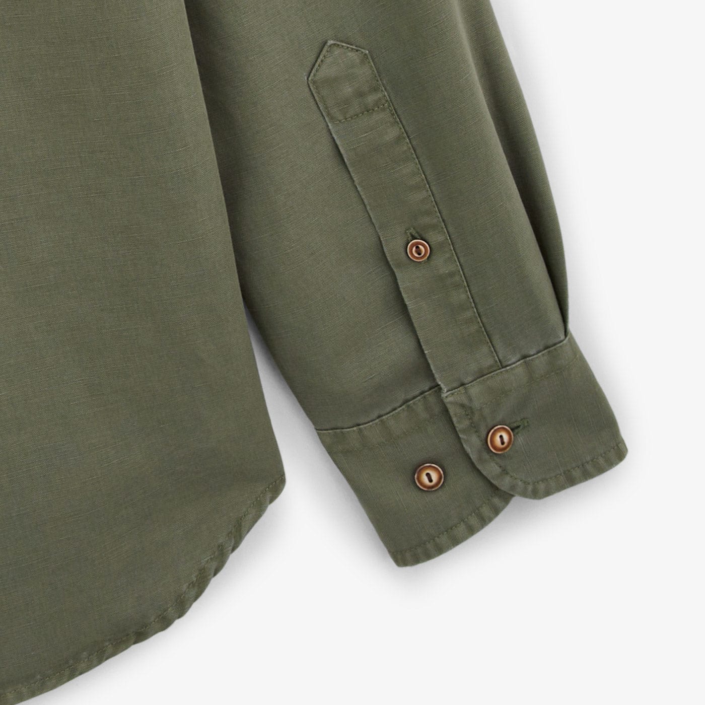 Camicia a maniche lunghe Oxford Carl Uomo Verde Teak SERGE BLANCO