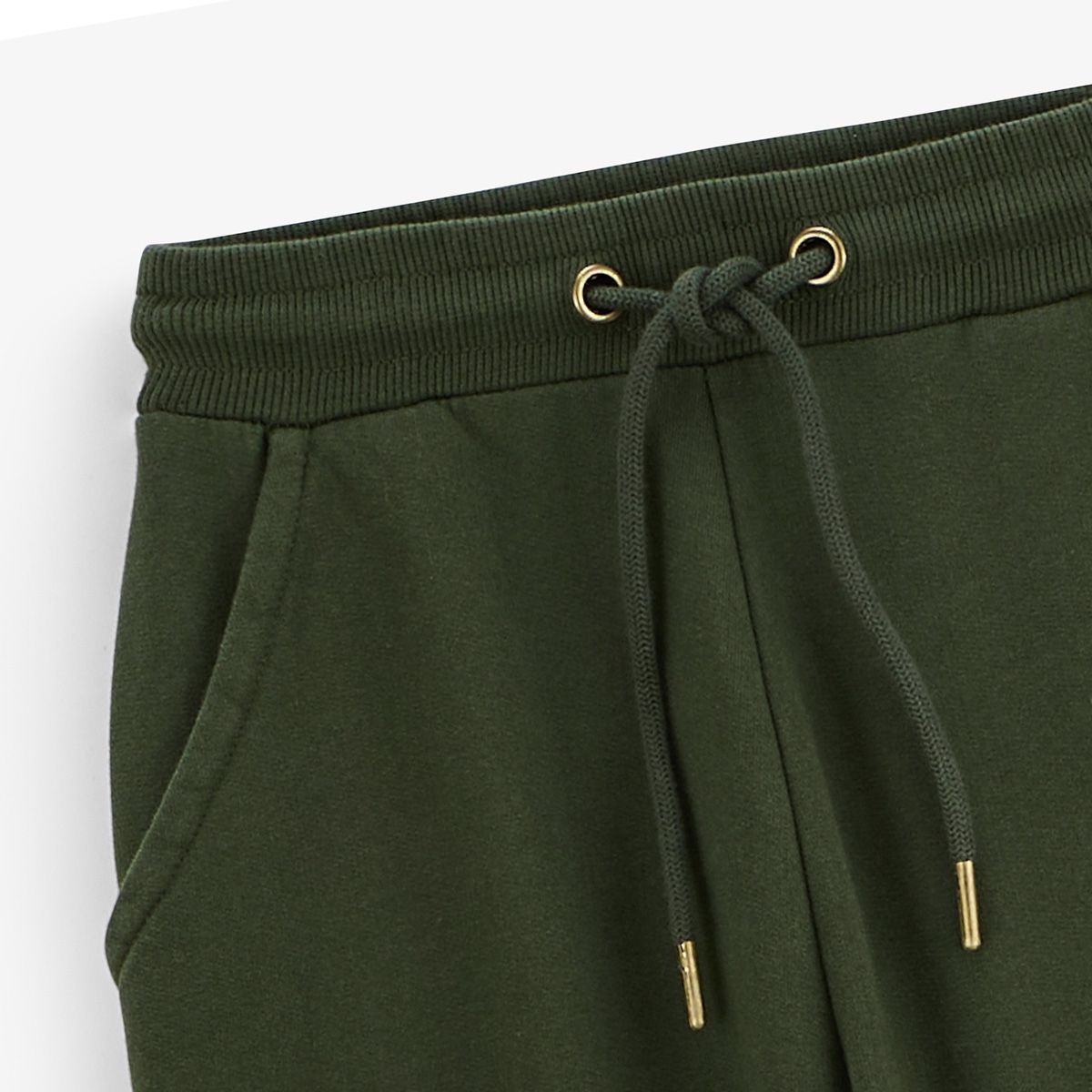 Joggingbroek voor jongens met elastische tailleband in Engels groen katoen Paolo SERGE BLANCO