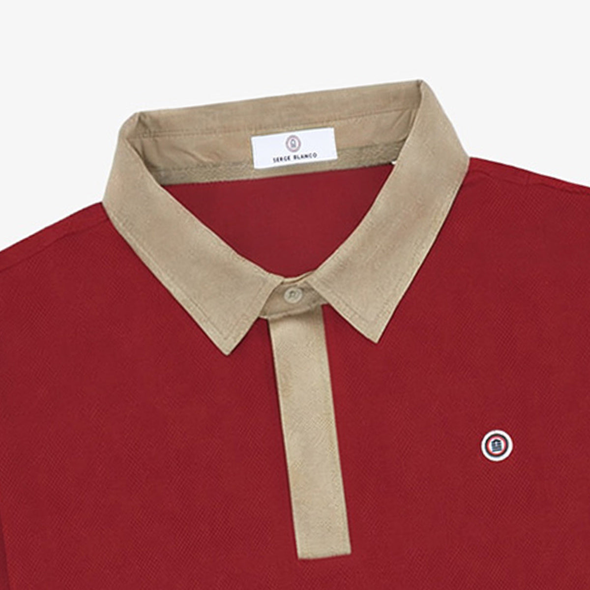 Livio rugby shirt in merlotrood jersey