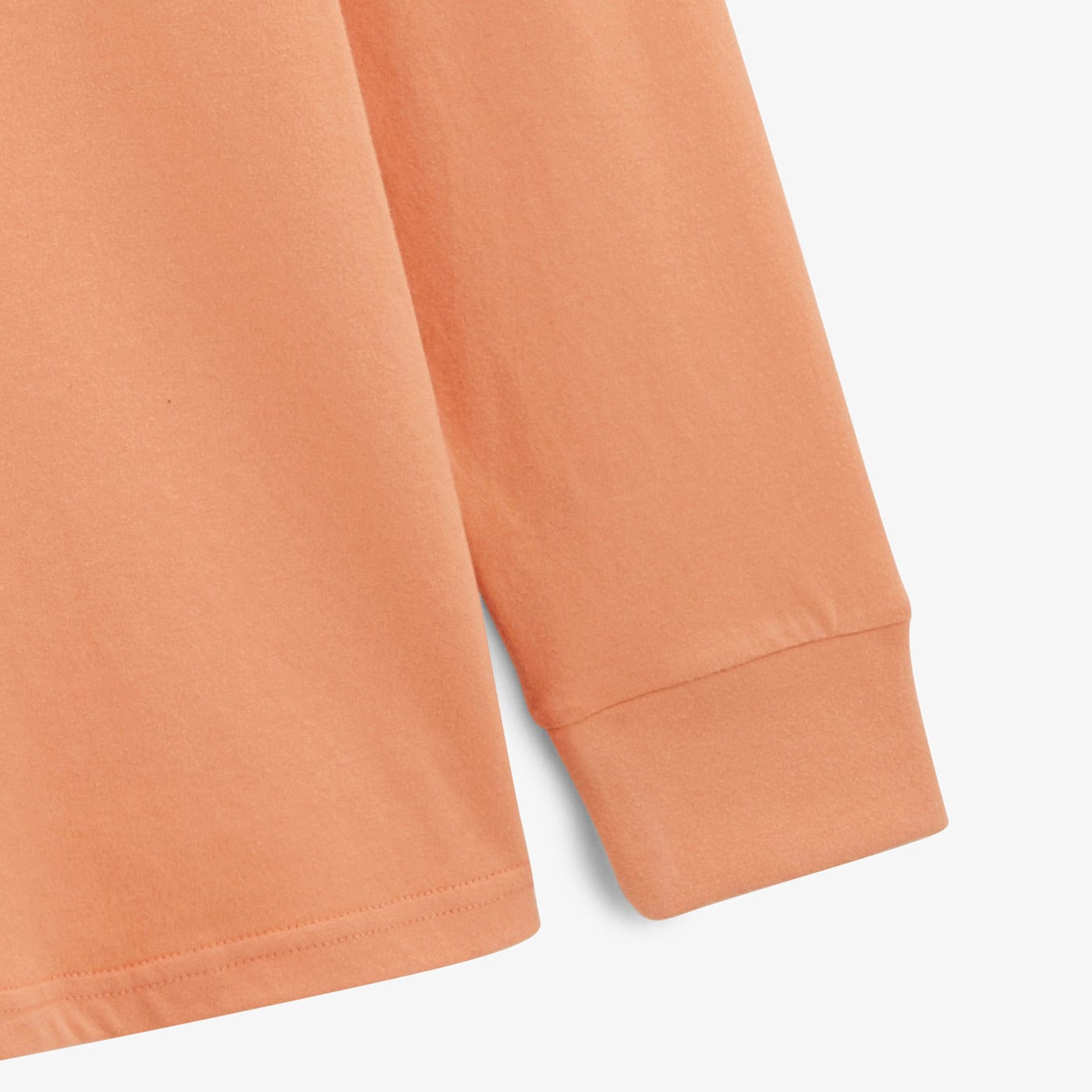 Loevan langemouwen rugbypolo met katoenen kraag, koraalkleurig, heren SERGE BLANCO