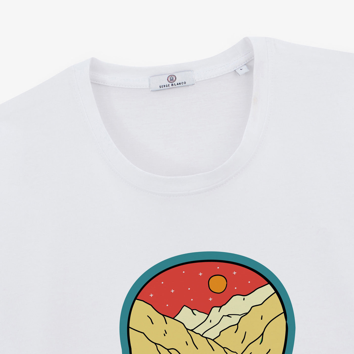 T-shirt met korte mouwen en ronde hals Timon Wit Heren SERGE BLANCO