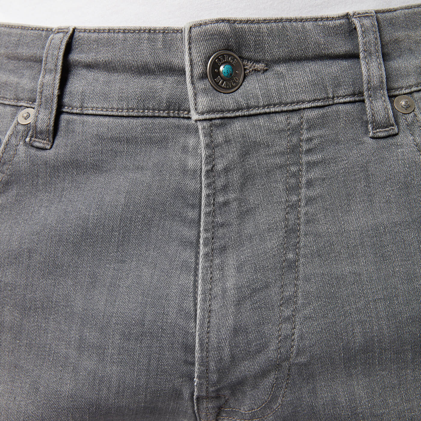 Bermuda denim 5 poches gris