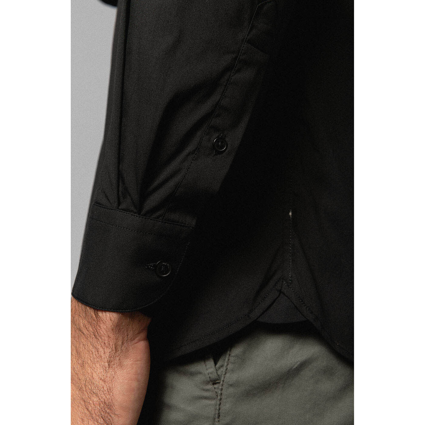 Chemise manches longues noir