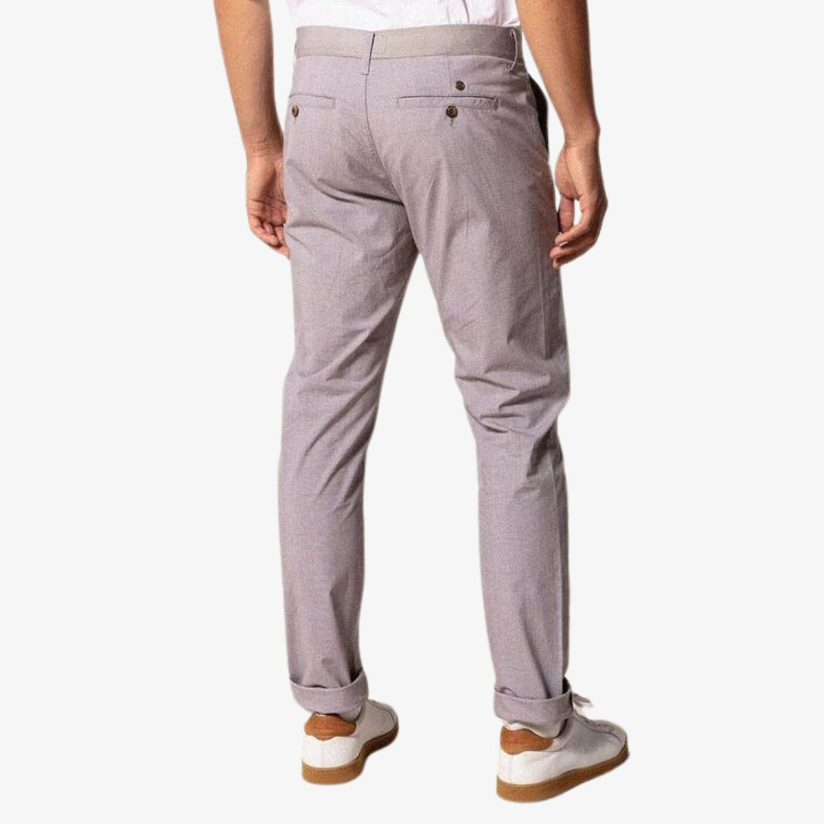 Chino 737 beige à carreaux