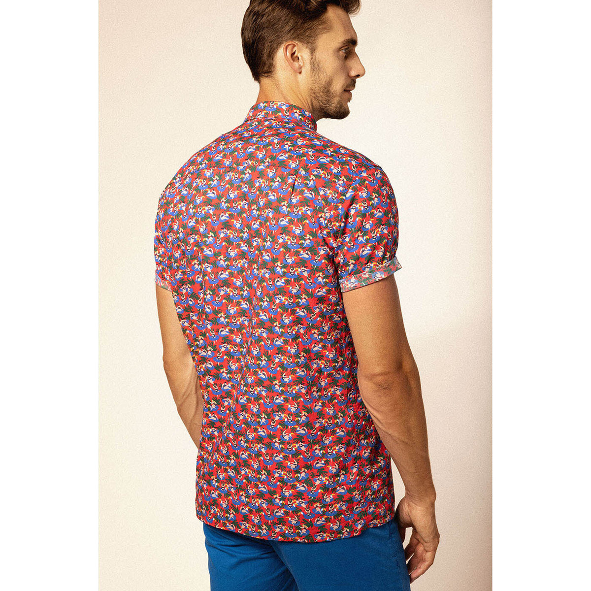 Chemise Manches Courtes À  Imprimé Fantaisie Toucan