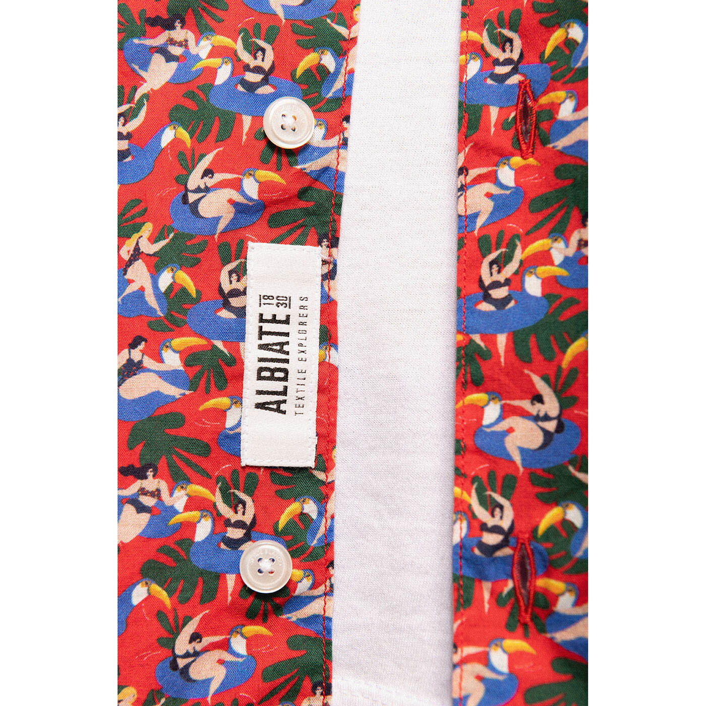 Chemise Manches Courtes À  Imprimé Fantaisie Toucan