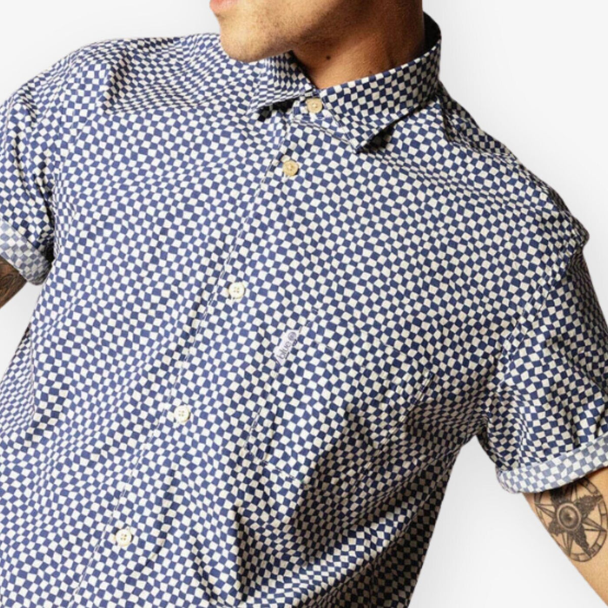 Chemise Manches Courtes À  Damier