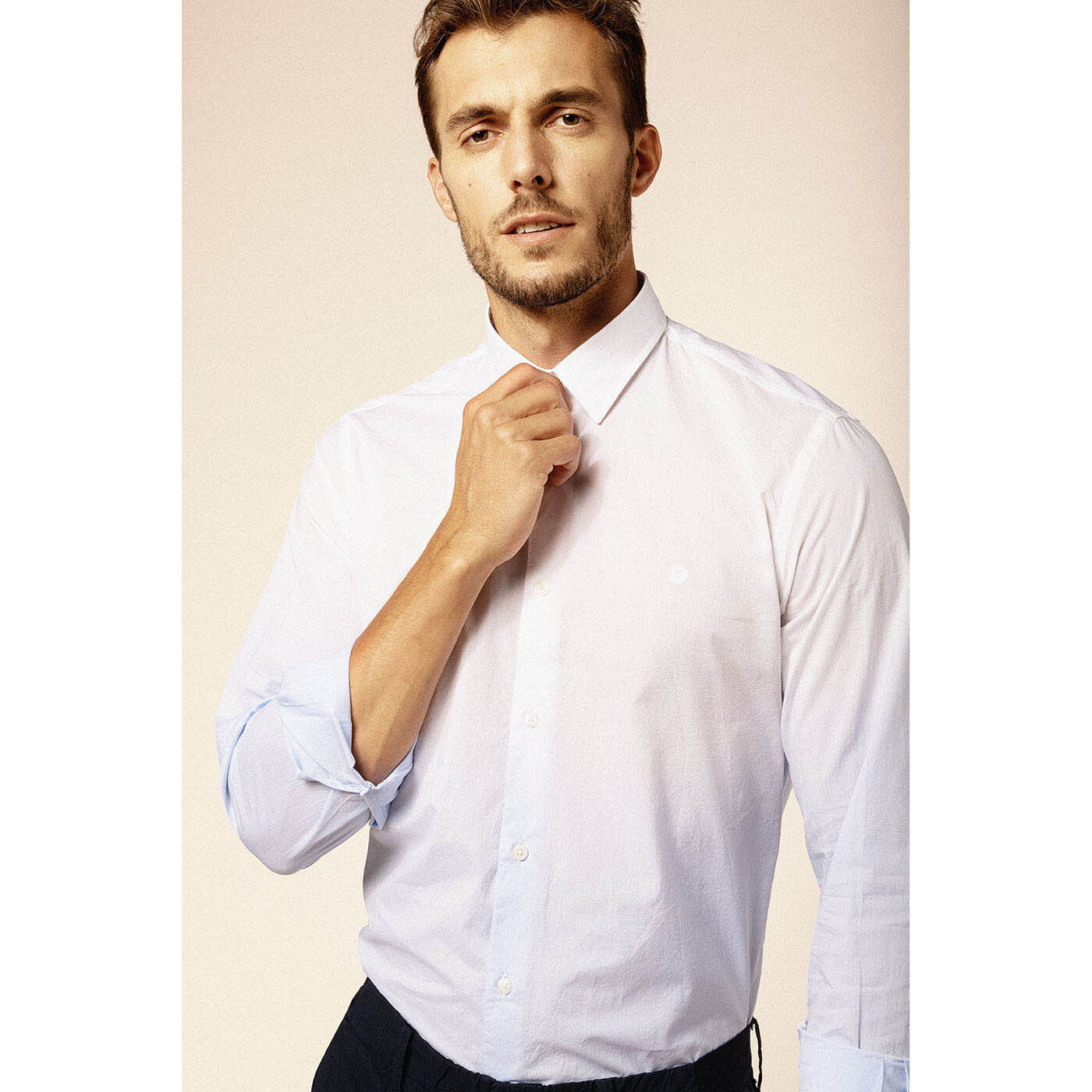 Chemise Manches Longues En Popeline Dégradée