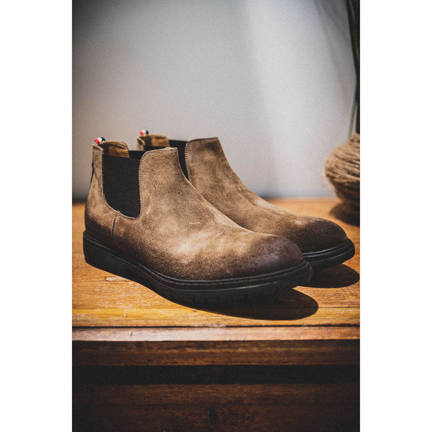 Bottine en nubuck cognac