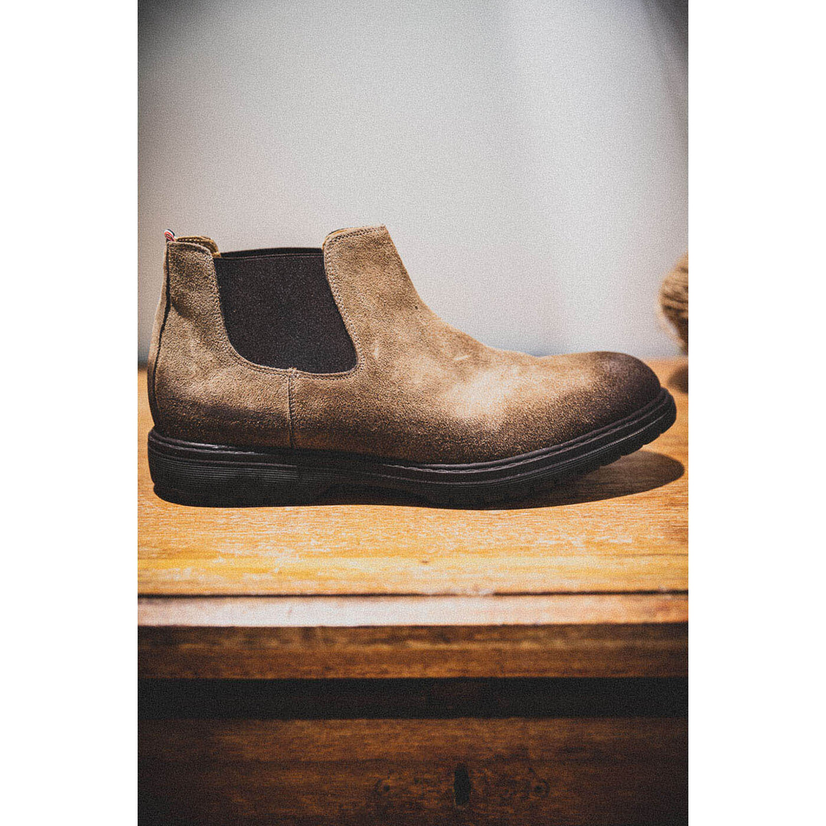 Bottine en nubuck cognac