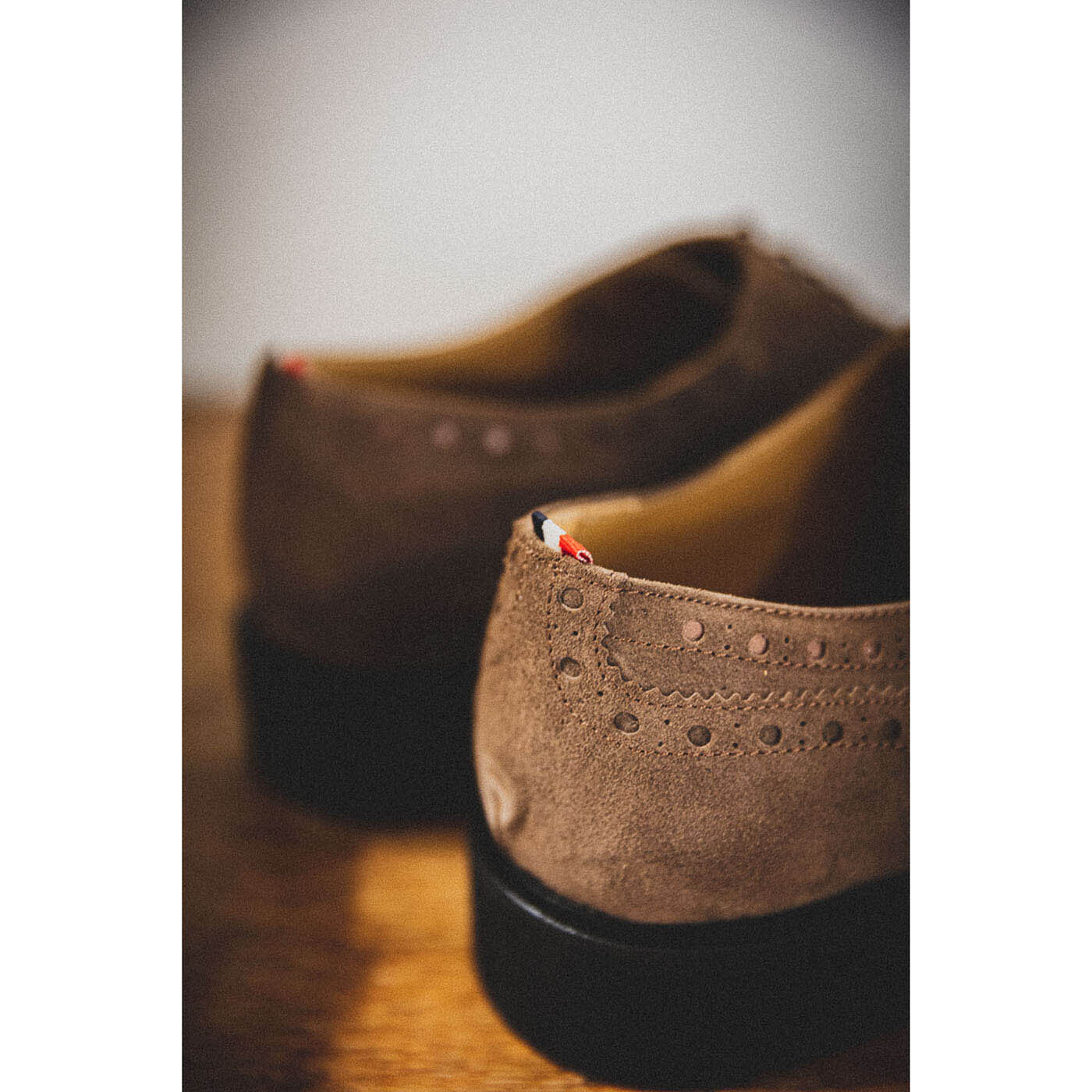 Brogues En Cuir Suédé