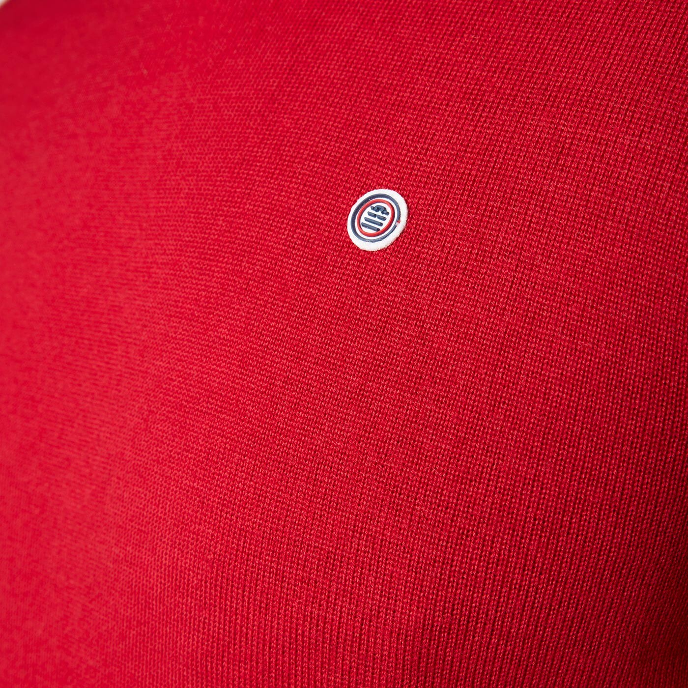 Pull Col Rond rouge