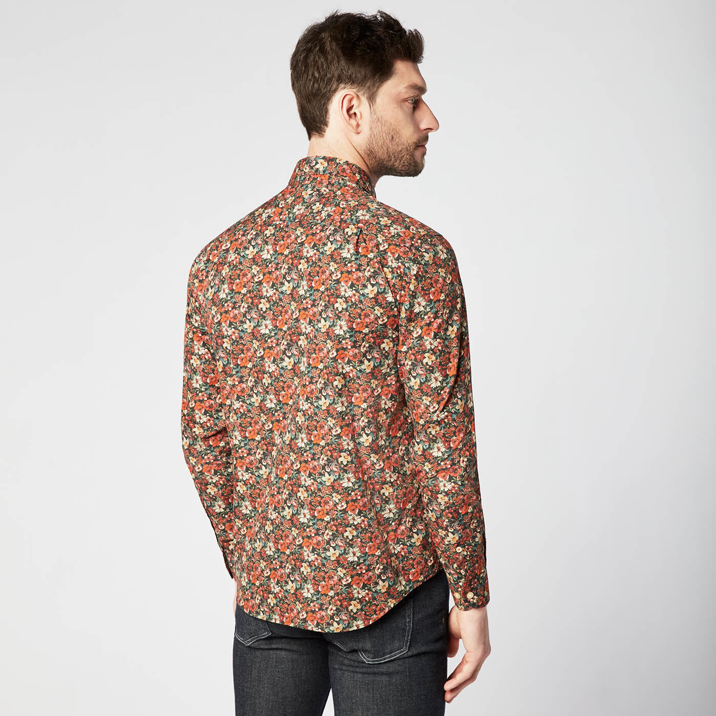 Chemise Manches Longues À  Motif Fleurs