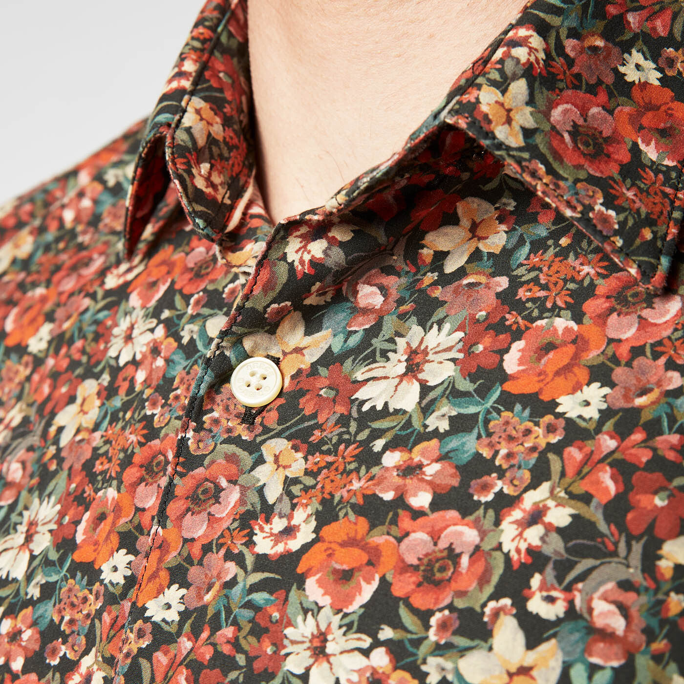 Chemise Manches Longues À  Motif Fleurs