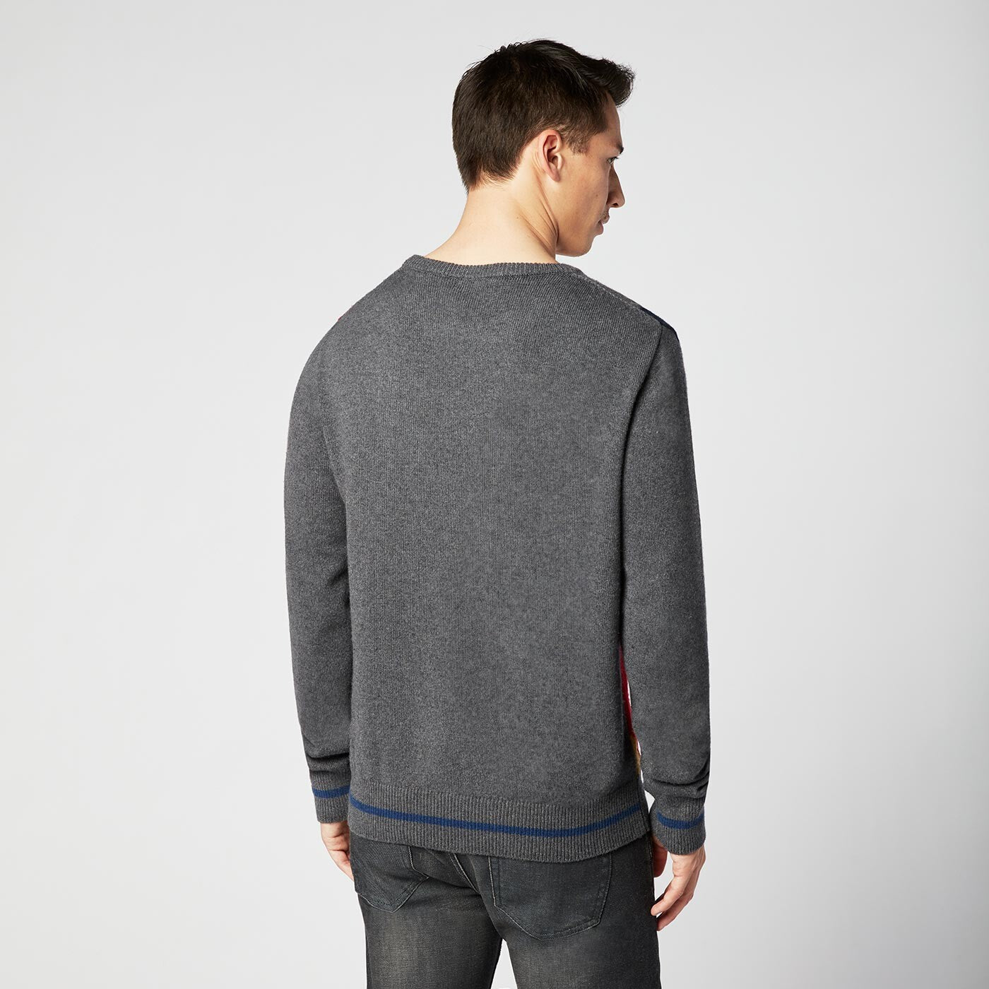 Pull Col Rond Arlequin