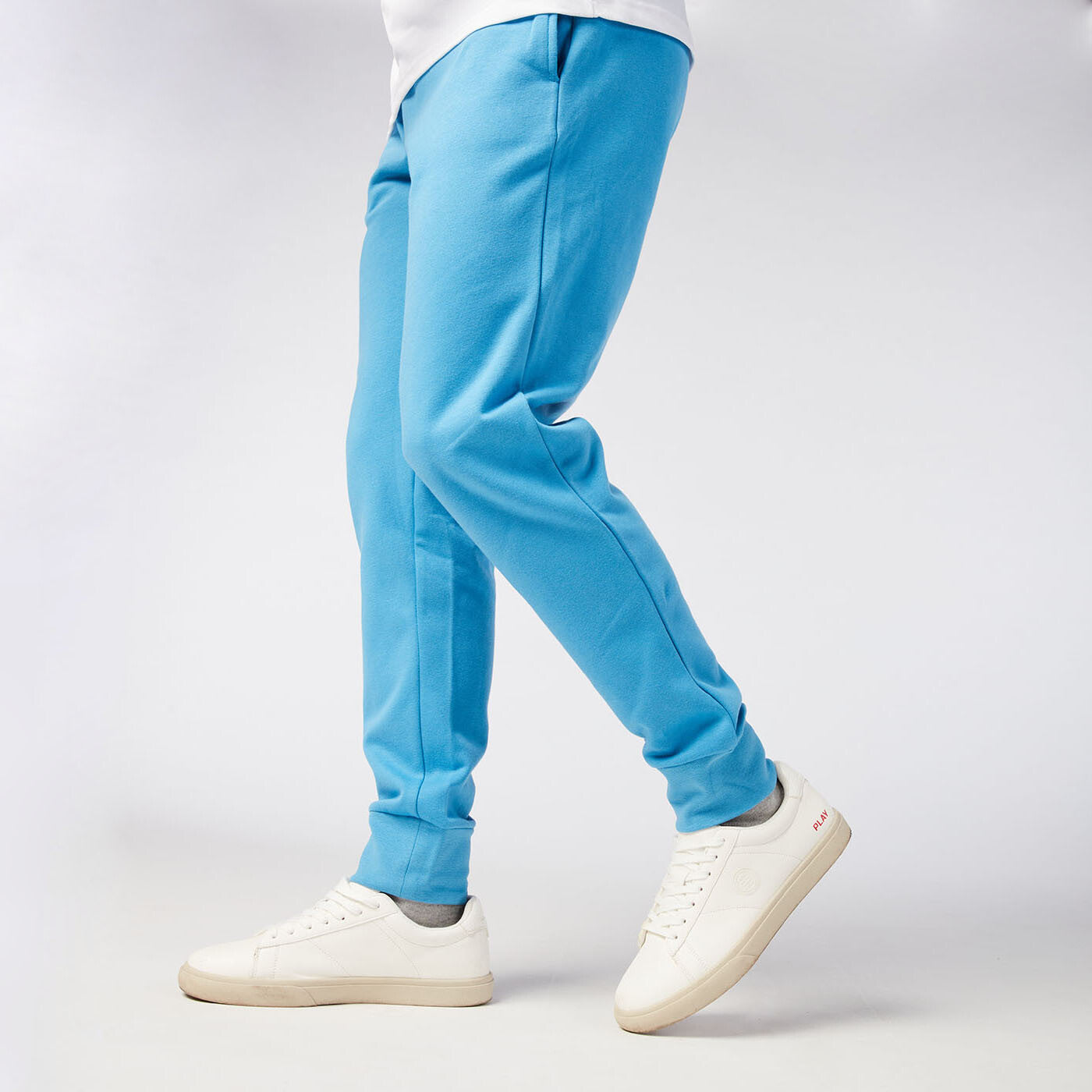 Jogging homme en molleton bleu clair