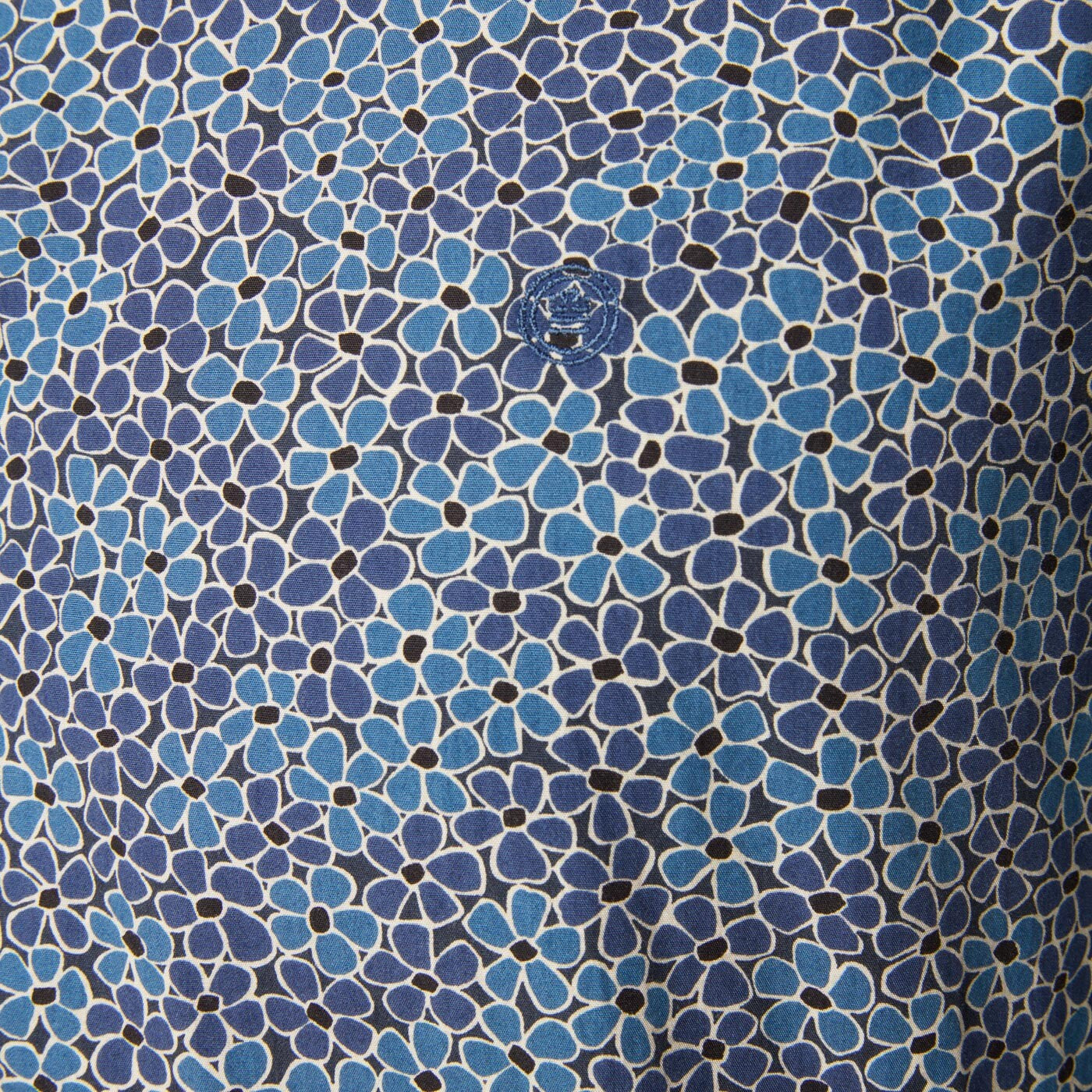 Chemise homme en imprimé mosaïque bleu coupe ajustée