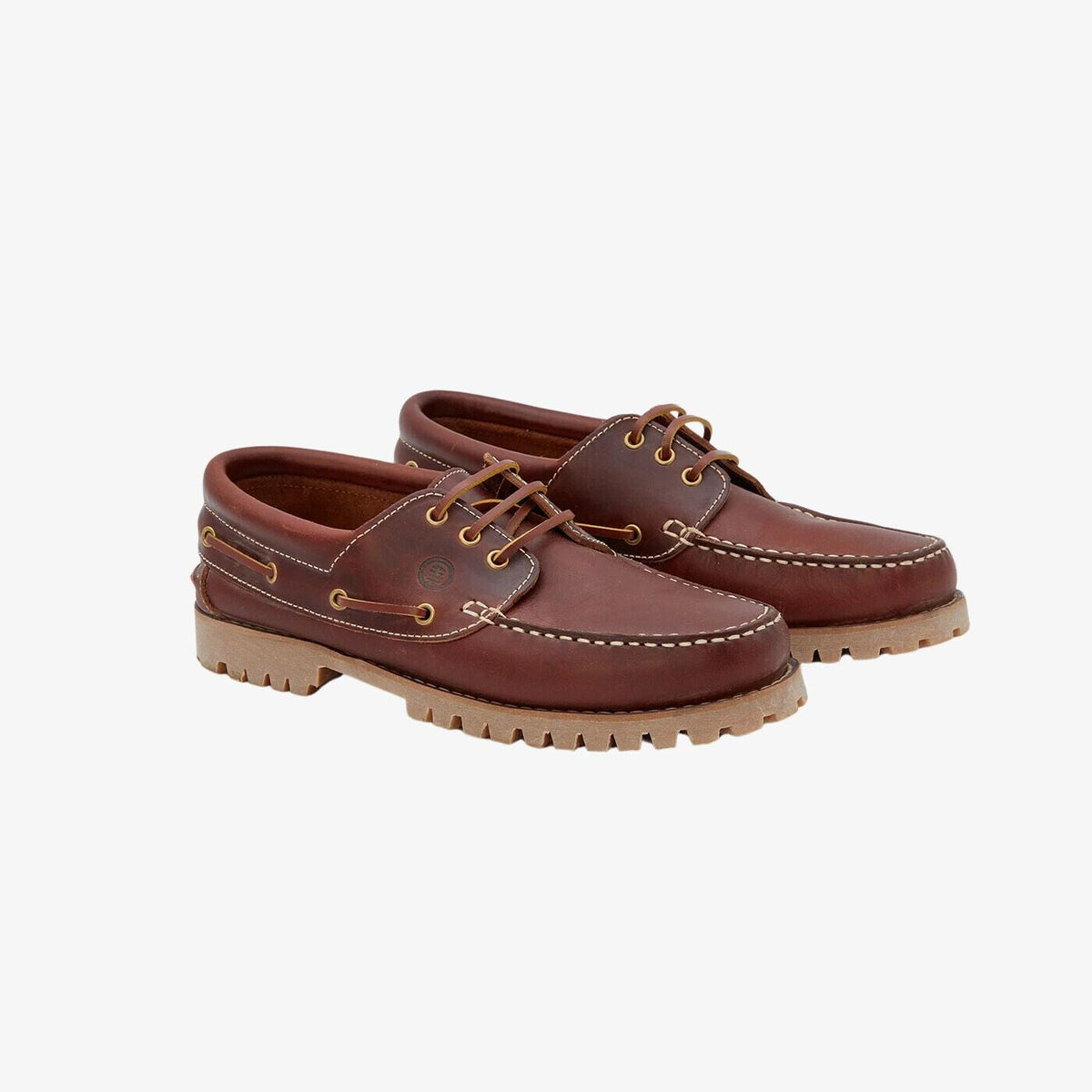 Chaussure bateau en cuir marron homme