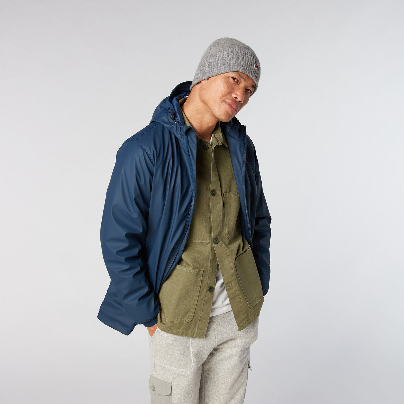 Parka Neoprene bleu marine