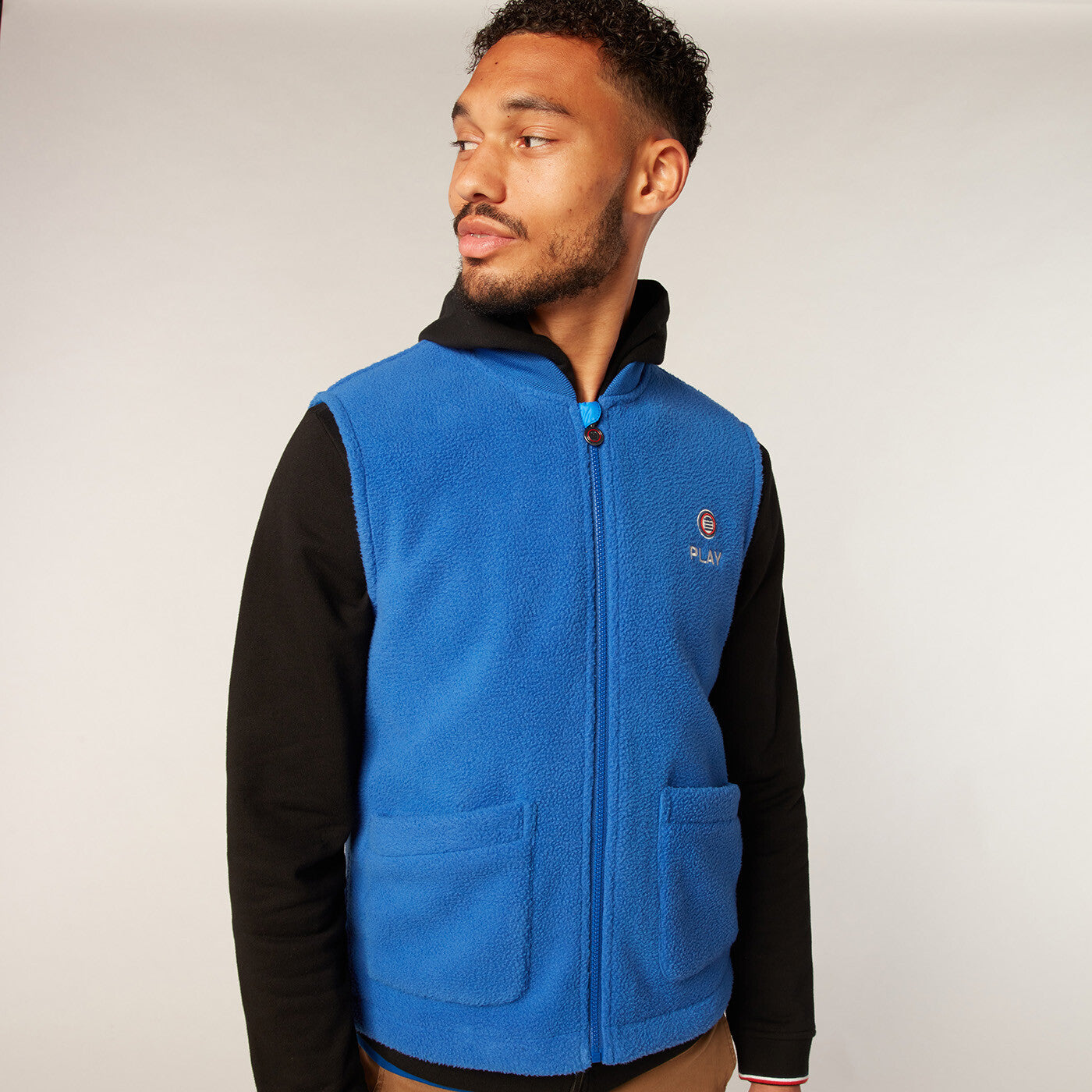 Gilet Paradis Play polaire bleu royal