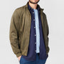 Blouson Florent zippé en suède militaire