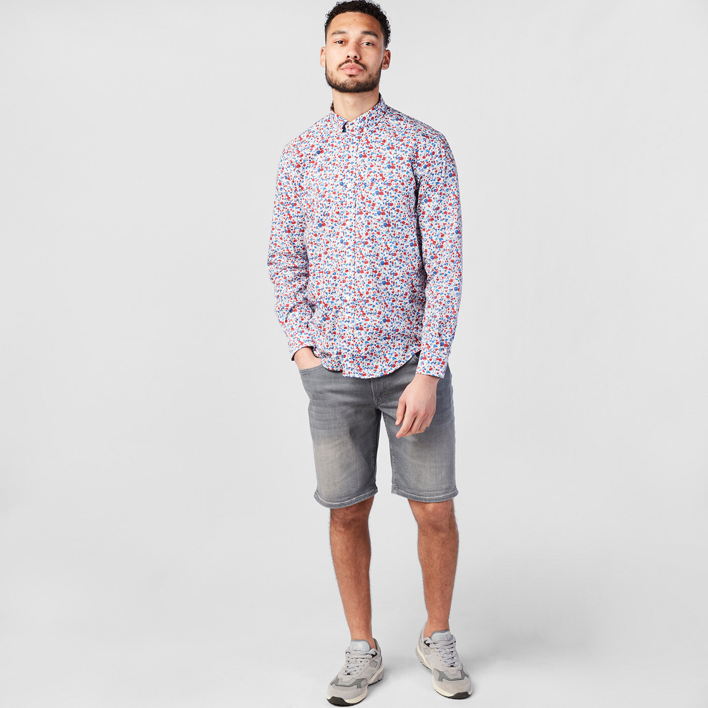 Chemise manches longues imprimé floral