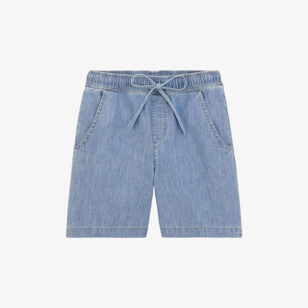 Bermudashorts mit elastischem Bund aus Denim für Jugendliche