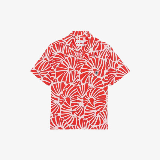 Chemise manches courtes junior imprimée orange