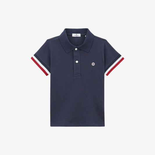 Polo Junior maille piquée bleu foncé PLAY