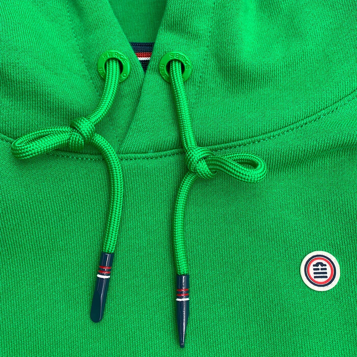 Sweat Junior en molleton à capuche vert gazon PLAY