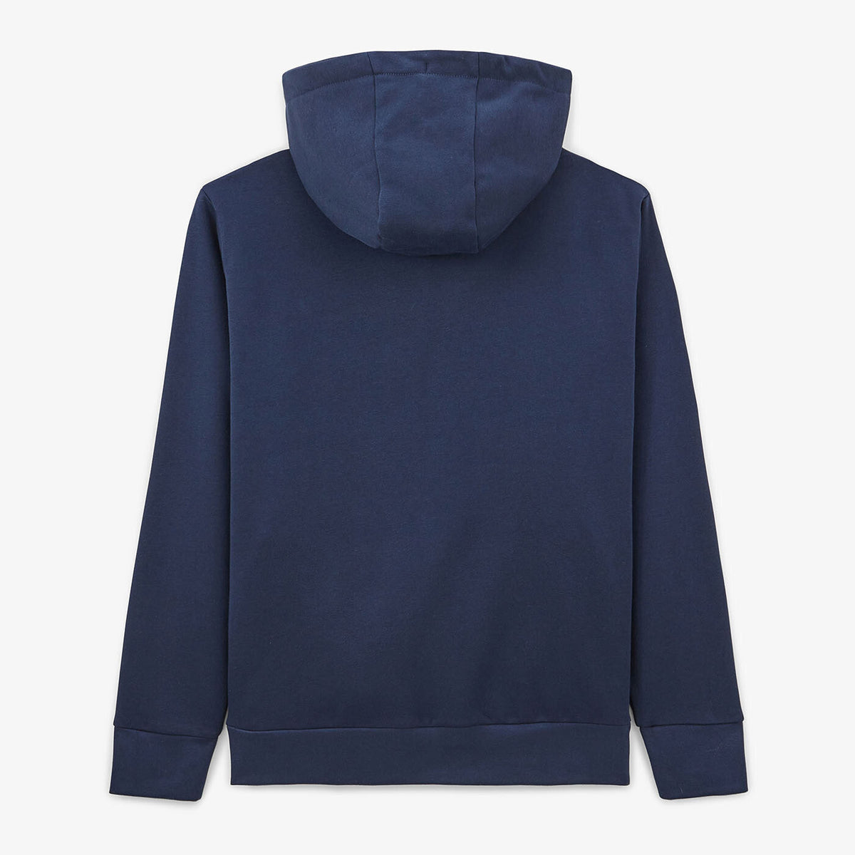 Sweat à capuche zippé bleu foncé en molleton brossé