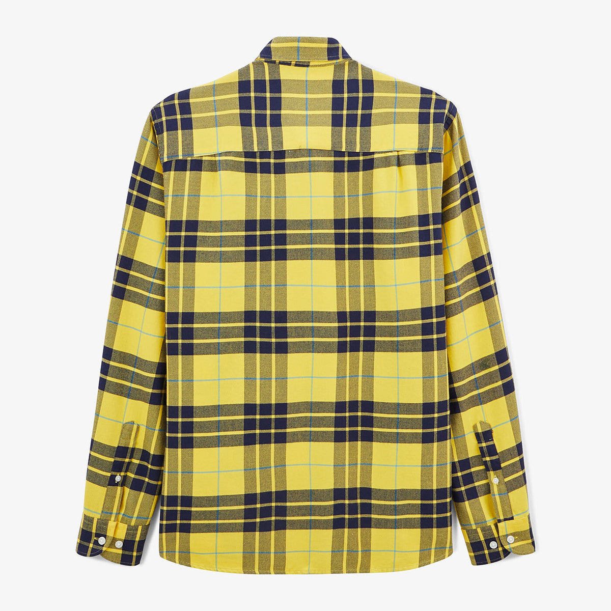 Chemise à carreaux jaune en coton