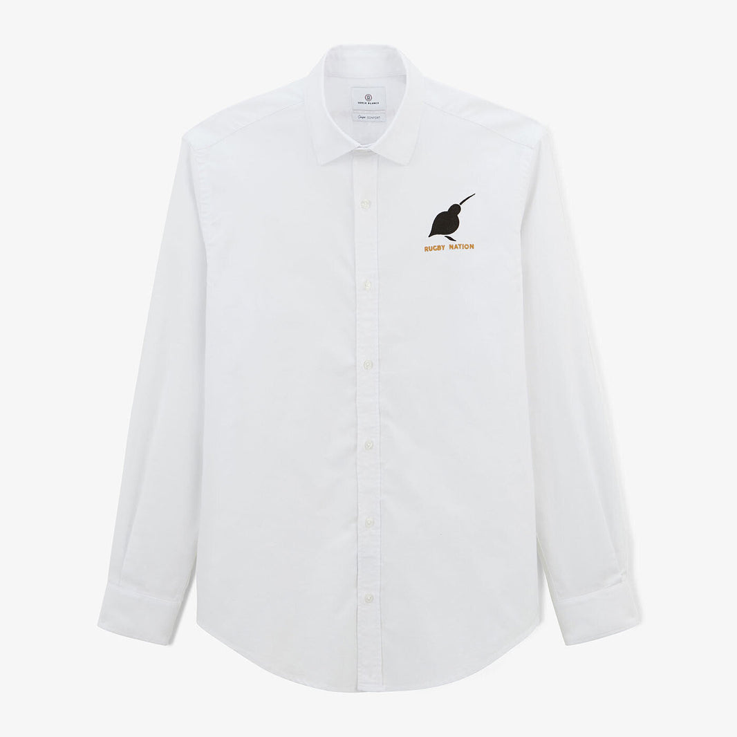 Camisa bordada Rugby Nation NUEVA ZELANDA blanca