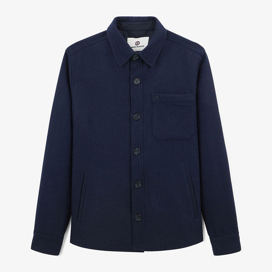 Veste Trap en laine bleu foncé