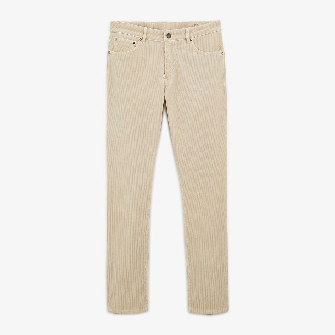 Pantalon 330 velours coupe tapered écru