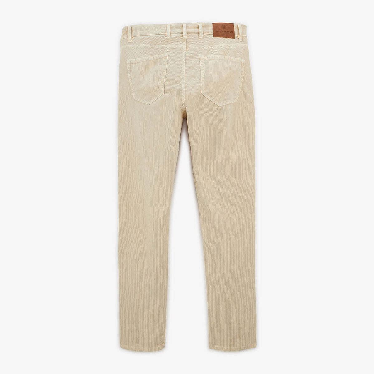 Pantalon 330 velours coupe tapered écru