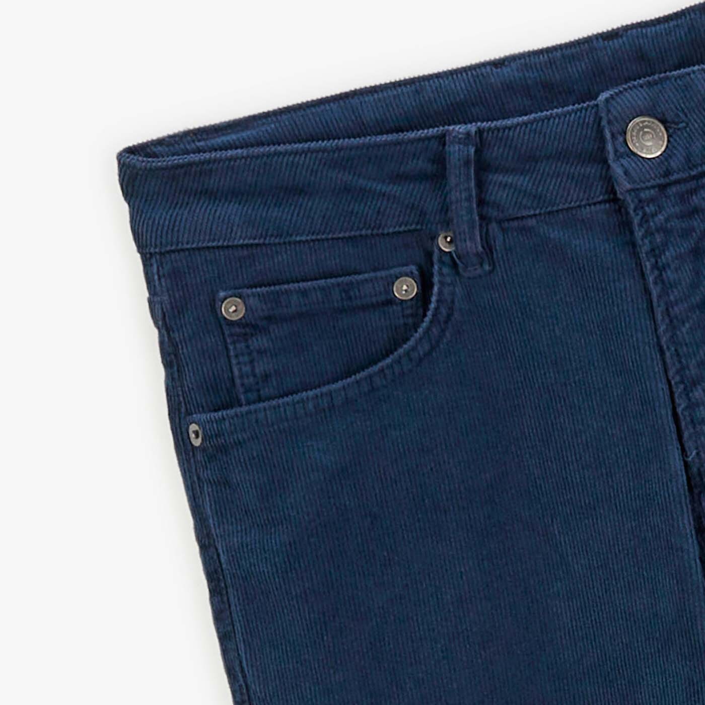 Pantalon 330 velours coupe tapered bleu foncé