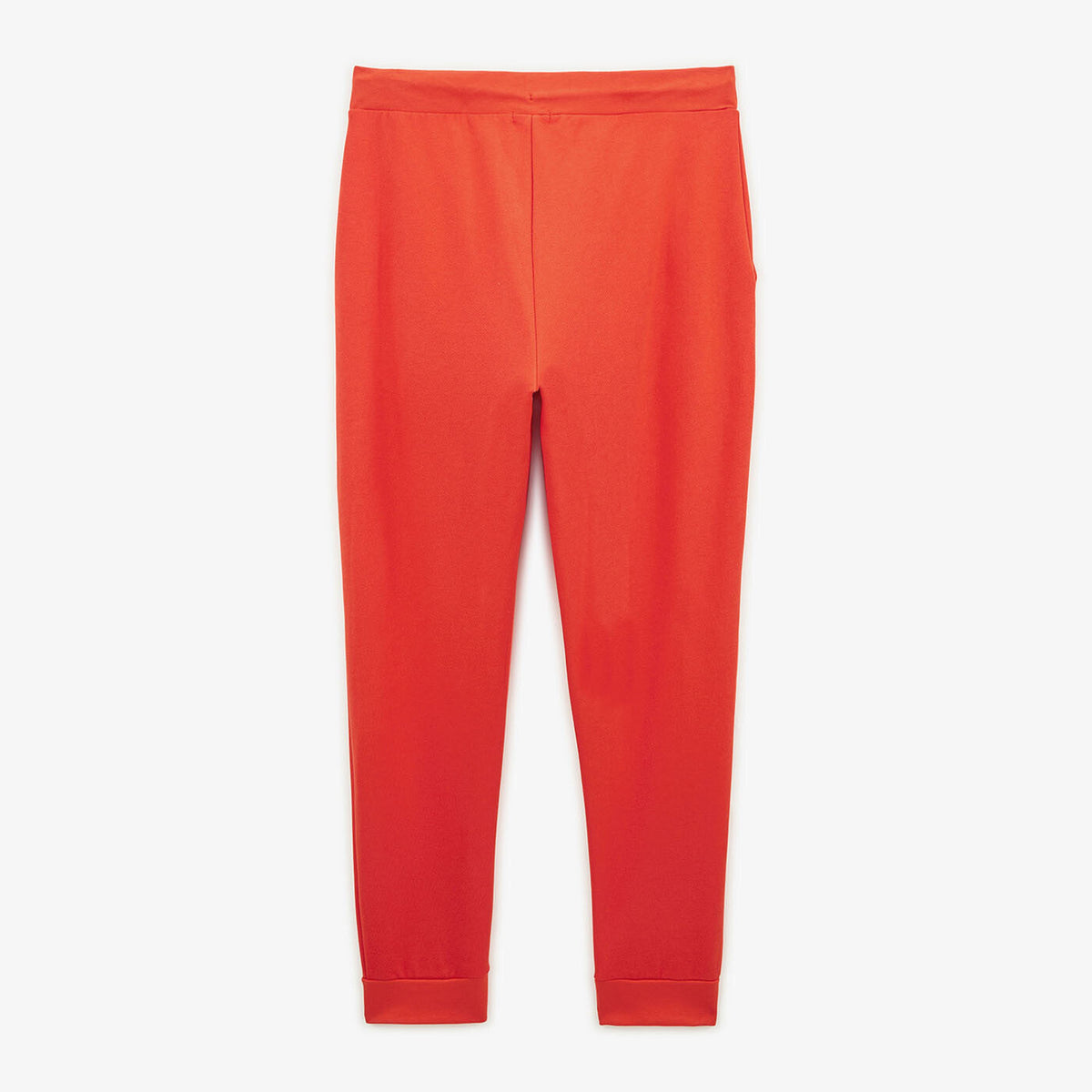 Pantalon de jogging en molleton brossé orange cuivre