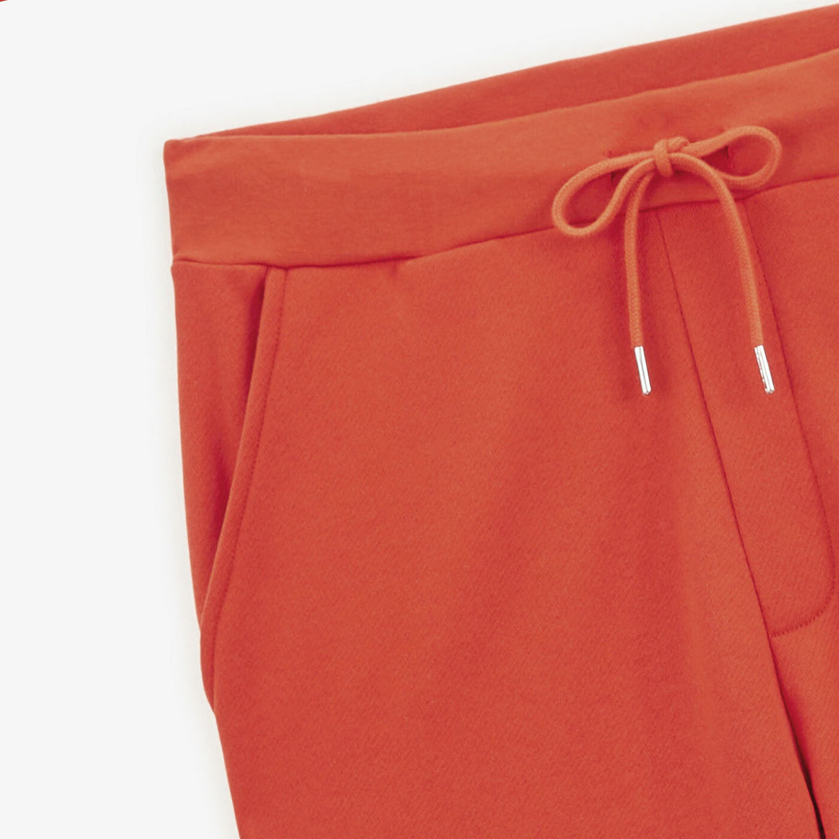 Pantalon de jogging en molleton brossé orange cuivre