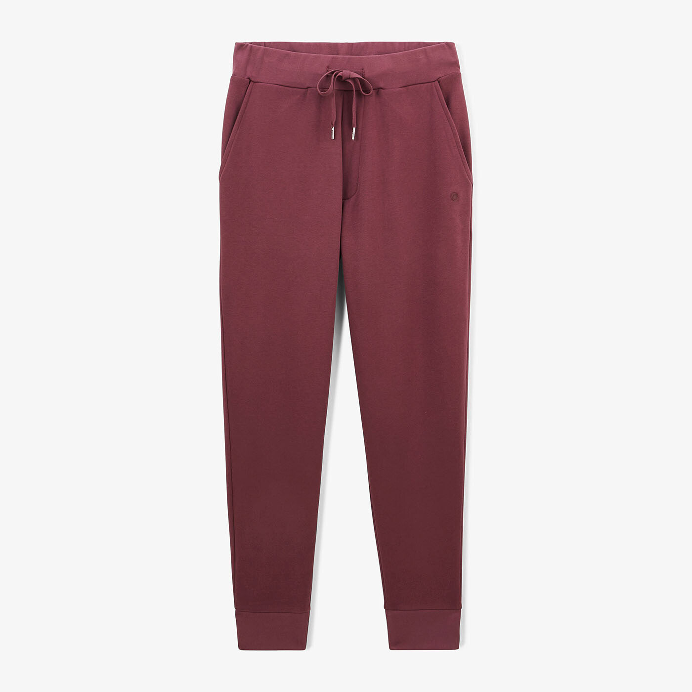 Pantalon de jogging en molleton brossé rouge bordeaux