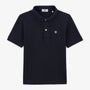 Polo Junior manches courtes en coton bleu foncé