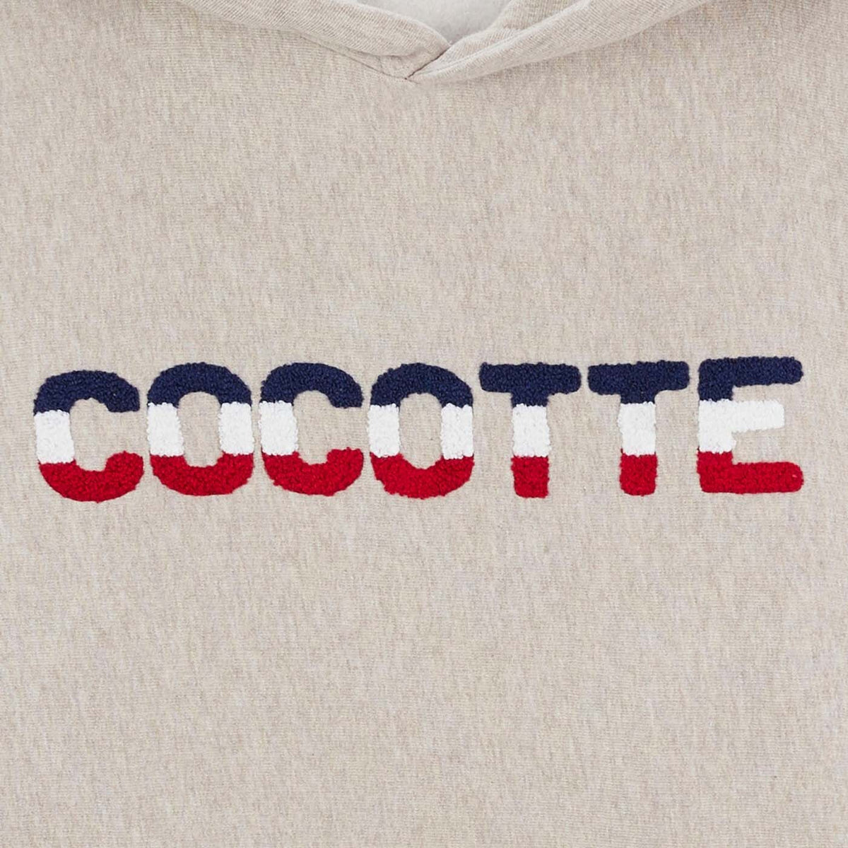 Sweat à capuche COCOTTE en molleton édition limitée beige chiné