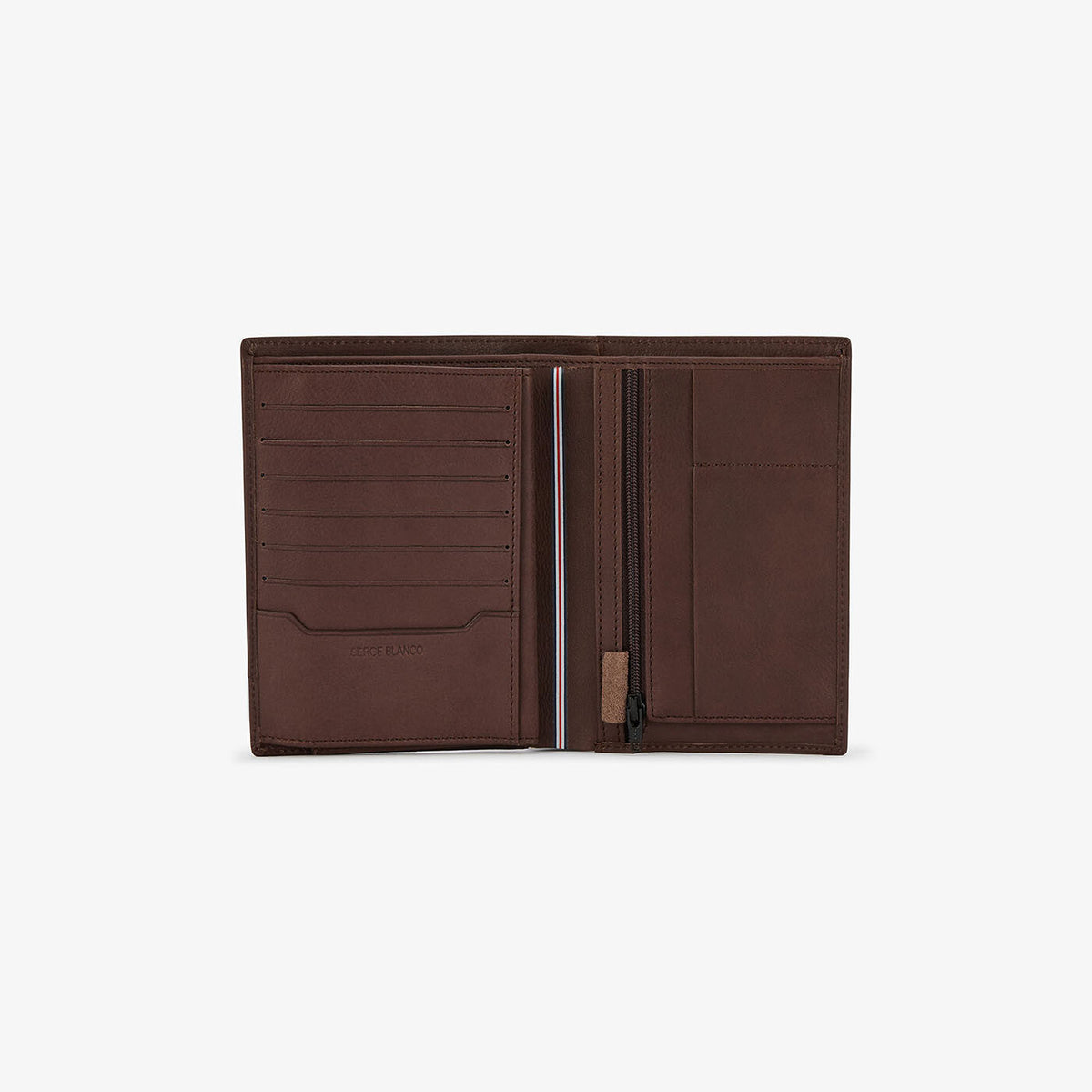 Portefeuille en cuir ANCHORAGE chocolat