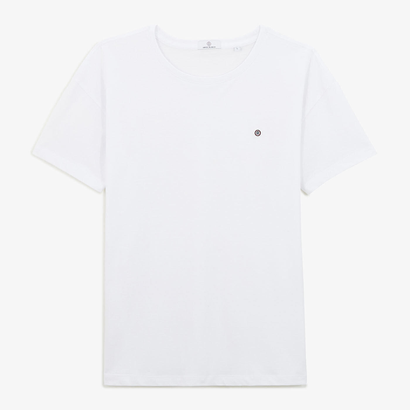 T-shirt en jersey col rond blanc