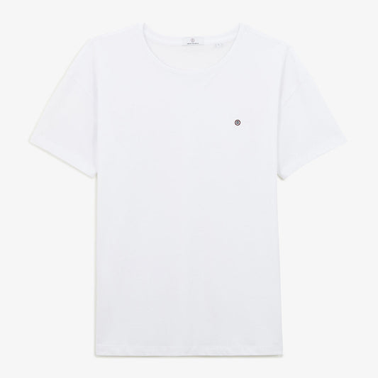 T-shirt en jersey col rond blanc