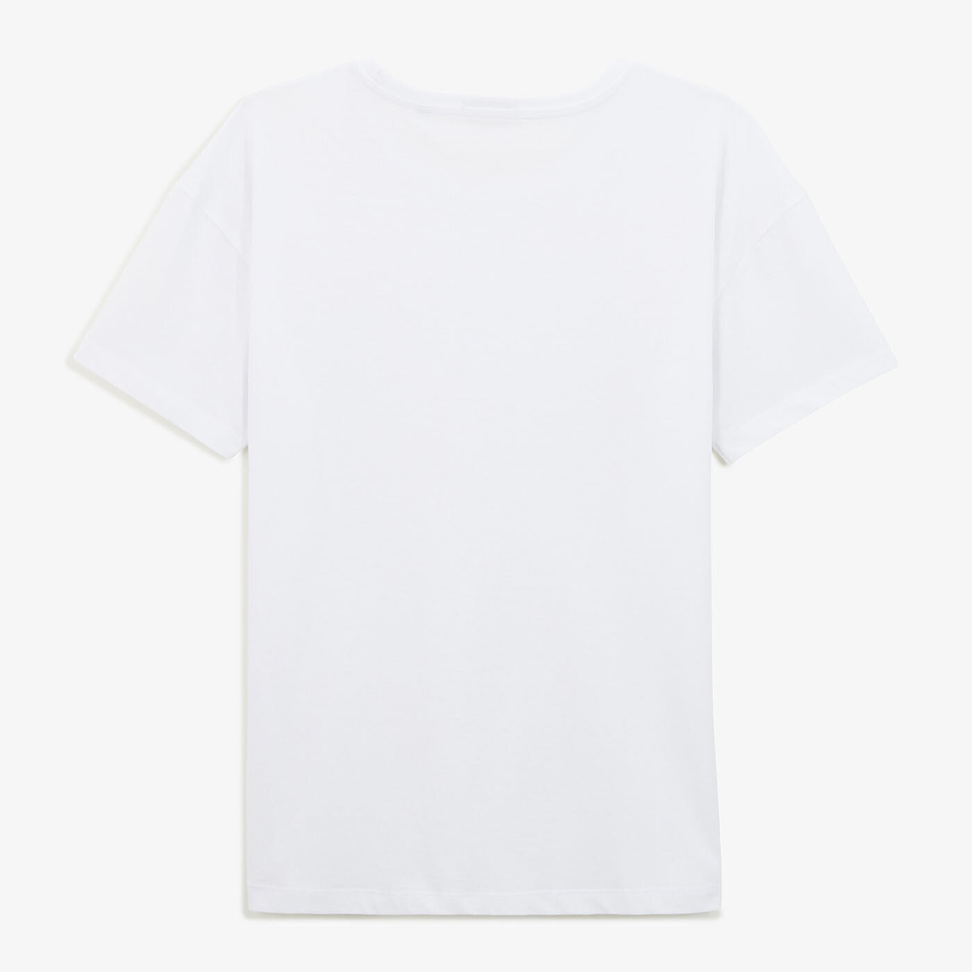 T-shirt en jersey col rond blanc