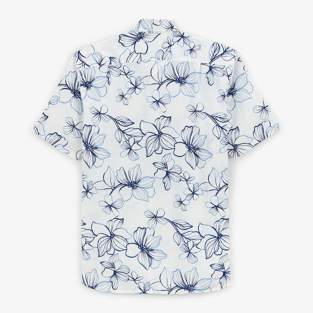 Chemise manches courtes regular azur imprimé fleurs